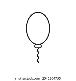 Balloon icon simple black line style.