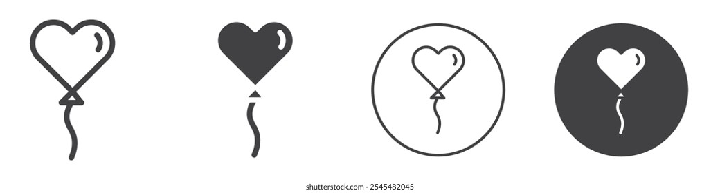 Ícone de balão Simples contorno do logotipo do vetor