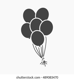 Balloon icon simple. Single gay icon from the big minority, homosexual black.