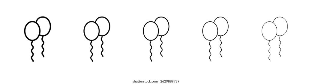 Balloon icon Simple thin line flat symbol