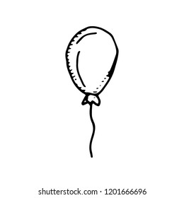 balloon icon. sketch isolated object.