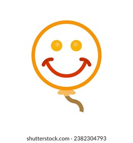 balloon icon, smile, vector illustration