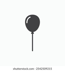 Balloon icon in solid style.