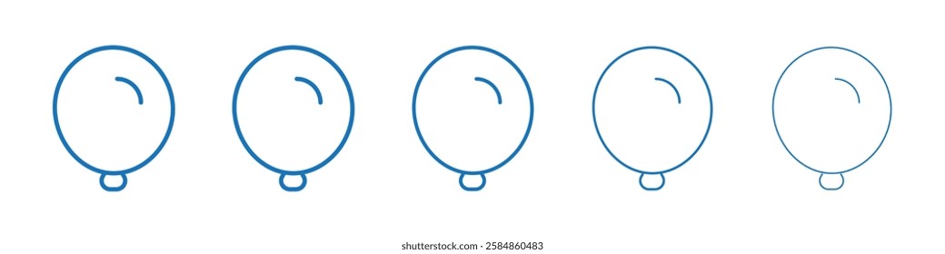 Balloon icon Symbol collection thin outline set