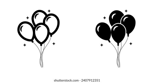 Balloon Icon. symbol for mobile concept and web design. vector illustration