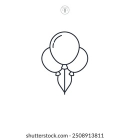 Balloon icon symbol vector illustration isolated on white background