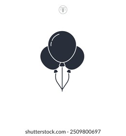 Balloon icon symbol vector illustration isolated on white background