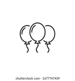 balloon icon template color editable. balloon symbol vector sign isolated on white background.