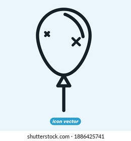 color de plantilla de icono de globo editable. ilustración vectorial del símbolo de la fiesta de globo para diseño gráfico y web.