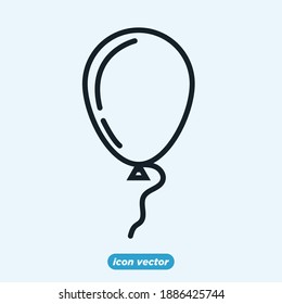 balloon icon template color editable. balloon party symbol vector illustration for graphic and web design.