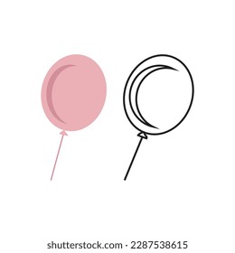 color de plantilla de icono de globo editable. símbolo de globo, signo vectorial aislado en fondo blanco.