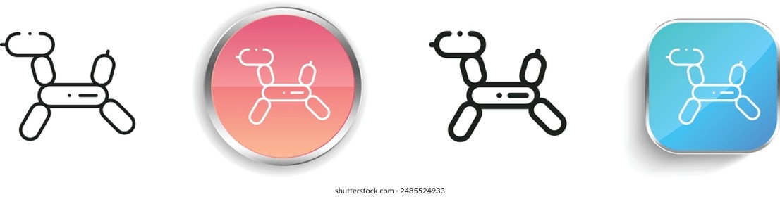 balloon icon. Thin Linear, Regular and Button Style Design Isolated On White Background