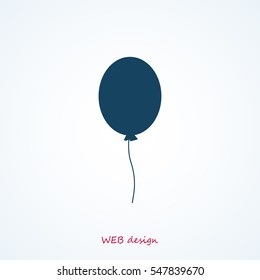 balloon icon, vector best flat icon, EPS

