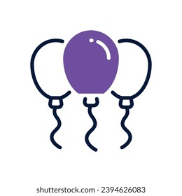 balloon icon. vector dual tone icon for your website, mobile, presentation, and logo design.