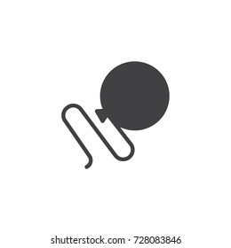 Balloon icon vector, filled flat sign, solid pictogram isolated on white. Symbol, logo illustration.