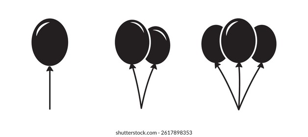 Balloon Icon Vector flat design style on white background, eps10