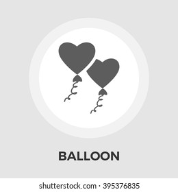 Balloon Icon Vector. Flat icon isolated on the white background. Editable EPS file. Vector illustration.