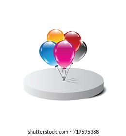 Balloon icon. Vector illustration.