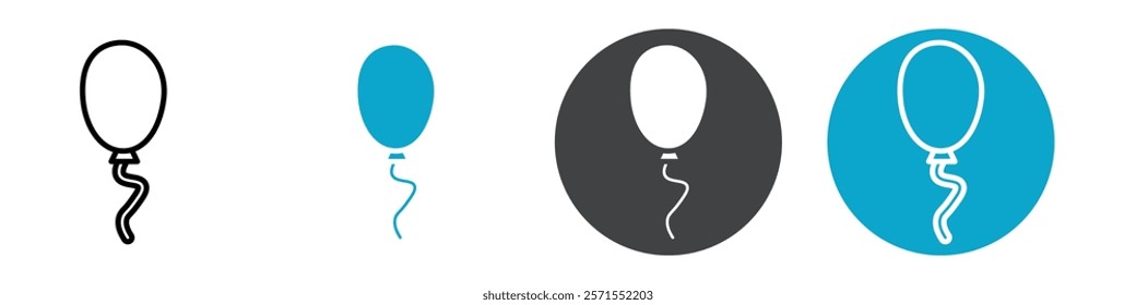 balloon icon Vector illustration in black