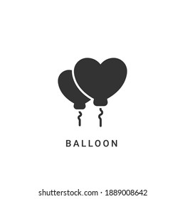balloon icon vector illustration. balloon icon glyph design.