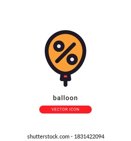ilustración vectorial de icono de globo. diseño de color lineal con icono de globo.