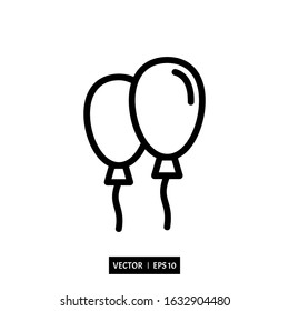 balloon icon vector, illustration logo template for many purpose. Isolated on white background.