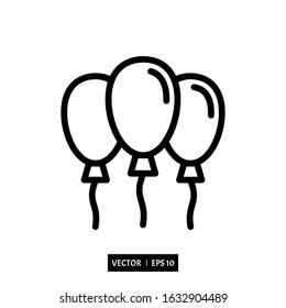 balloon icon vector, illustration logo template for many purpose. Isolated on white background.