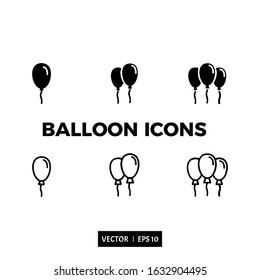 balloon icon vector, illustration logo template for many purpose. Isolated on white background.