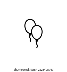 Balloon icon vector illustration. Party balloon sign and symbol