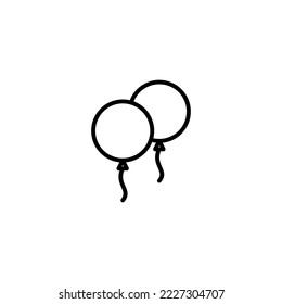 Balloon icon vector illustration. Party balloon sign and symbol