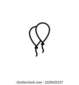 Ilustración vectorial de icono de globo. Signo de globo de partido y símbolo