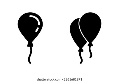 Balloon icon vector illustration. Party balloon sign and symbol