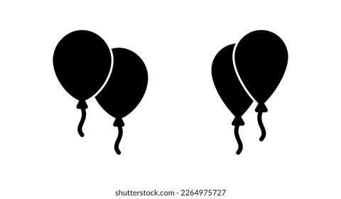 Ilustración vectorial de icono de globo. Signo de globo de partido y símbolo