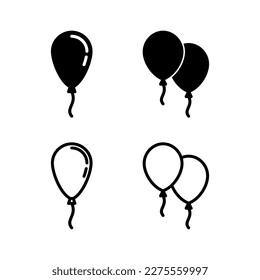 Balloon icon vector illustration. Party balloon sign and symbol
