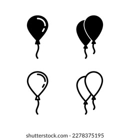 Balloon icon vector illustration. Party balloon sign and symbol
