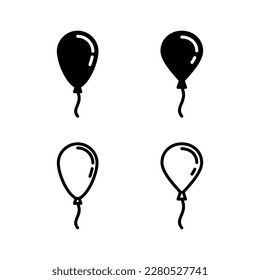 Ilustración vectorial de icono de globo. Signo de globo de partido y símbolo