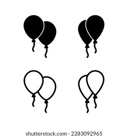 Balloon icon vector illustration. Party balloon sign and symbol