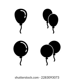 Balloon icon vector illustration. Party balloon sign and symbol