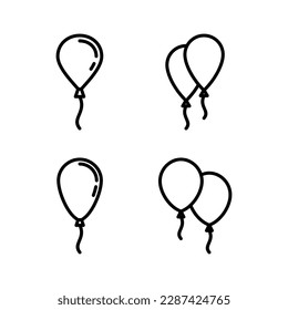 Balloon icon vector illustration. Party balloon sign and symbol