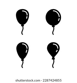 Ilustración vectorial de icono de globo. Signo de globo de partido y símbolo