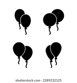 Balloon icon vector illustration. Party balloon sign and symbol