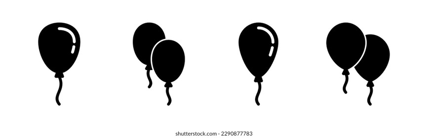 Balloon icon vector illustration. Party balloon sign and symbol