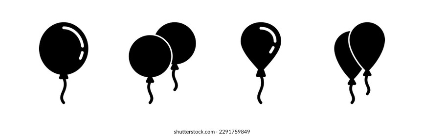 Ballon Symbol, Vektorgrafik. Partyballonzeichen und Symbol