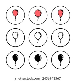Balloon icon vector illustration. Party balloon sign and symbol