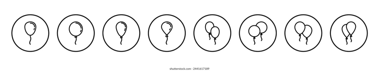 Balloon icon vector illustration. Party balloon sign and symbol