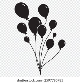 Balloon icon vector illustration. Party balloon sign and symbol. Use for Celebration and Birthday Party.