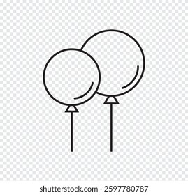 Balloon icon vector illustration. Party balloon sign and symbol. Use for Celebration and Birthday Party.
