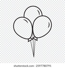Balloon icon vector illustration. Party balloon sign and symbol. Use for Celebration and Birthday Party.