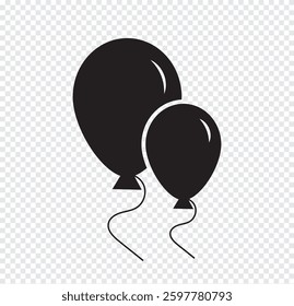 Balloon icon vector illustration. Party balloon sign and symbol. Use for Celebration and Birthday Party.