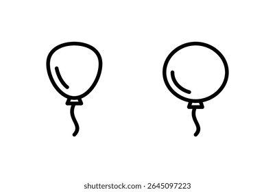 Balloon icon vector illustration. Party balloon sign and symbol